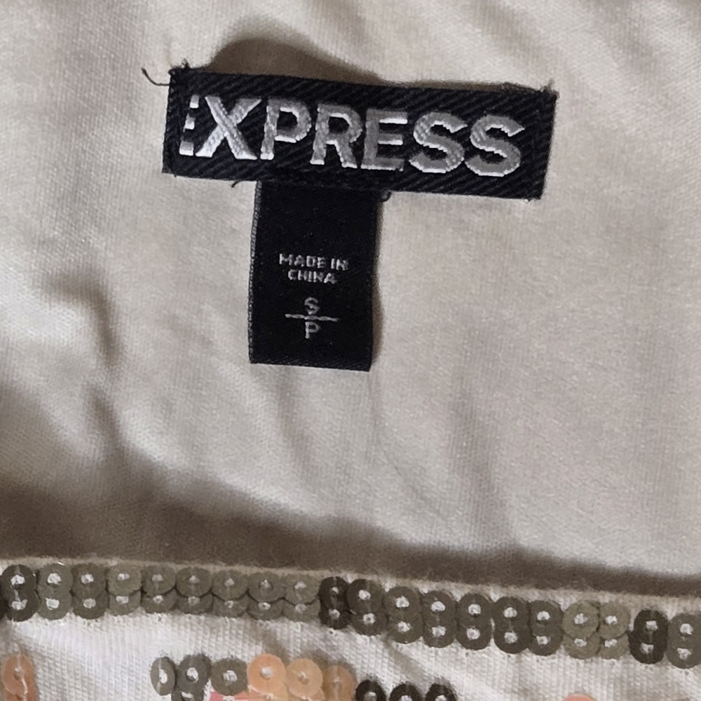 Express Sequin Aztec Pattern Mini Skirt - Multico… - image 4